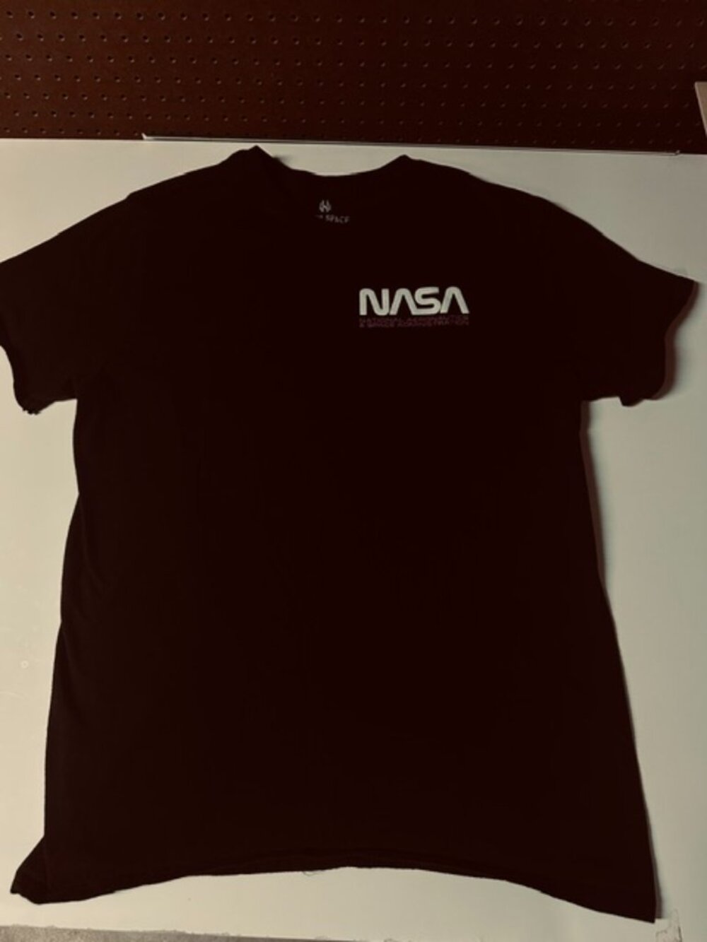 NASA Astronaut Black T-Shirt SS Size Large Hyper Space Label